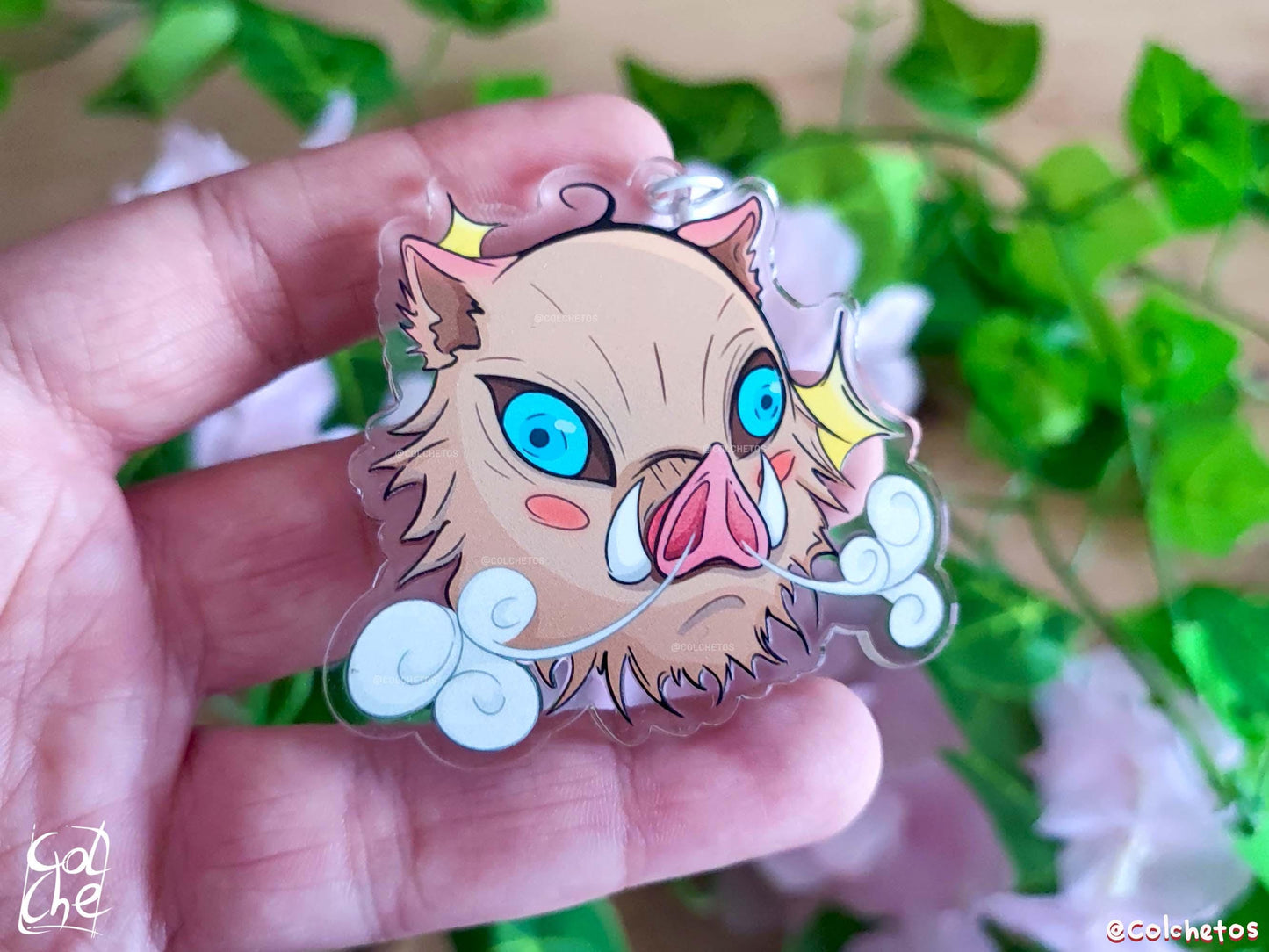 Inosuke Hashibira Acrylic Keychain - Demon Slayer - Kimetsu no Yaiba - by Colchetos