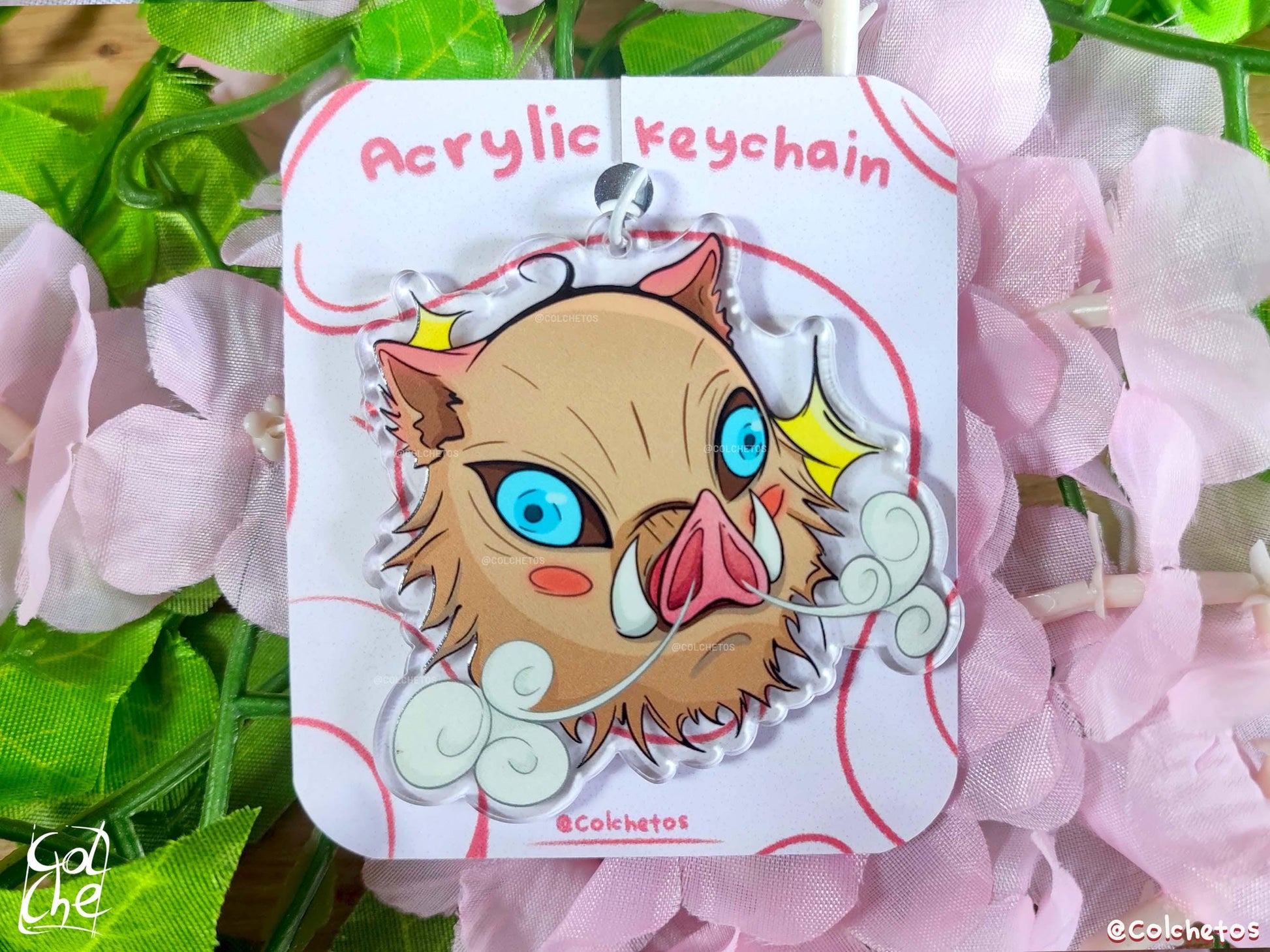 Inosuke Hashibira Acrylic Keychain - Demon Slayer - Kimetsu no Yaiba - by Colchetos