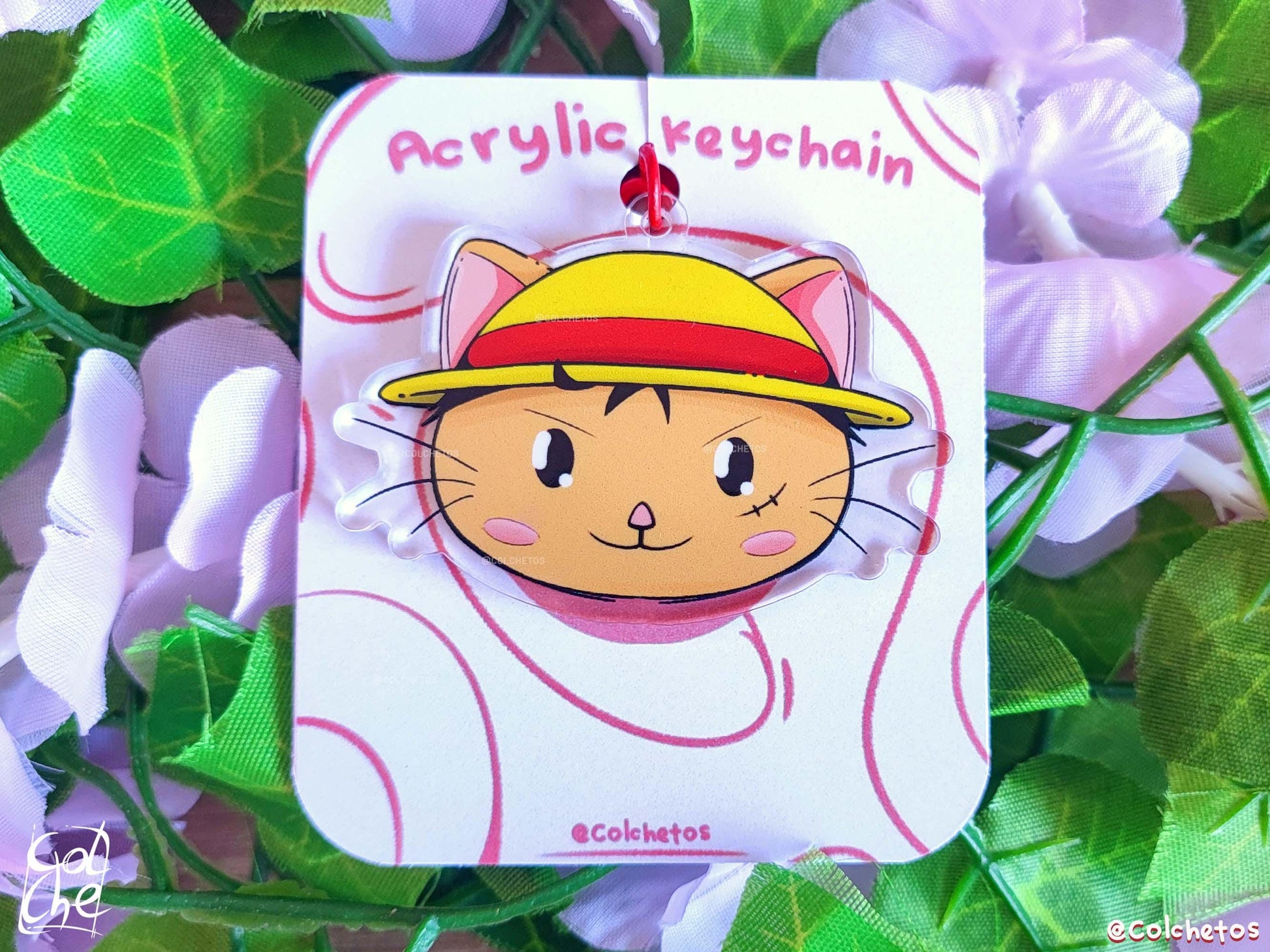 Luffy Cat - Mugiwacats - Monkey D. Luffy Mugiwara - One Piece - Anime Neko - by Colchetos