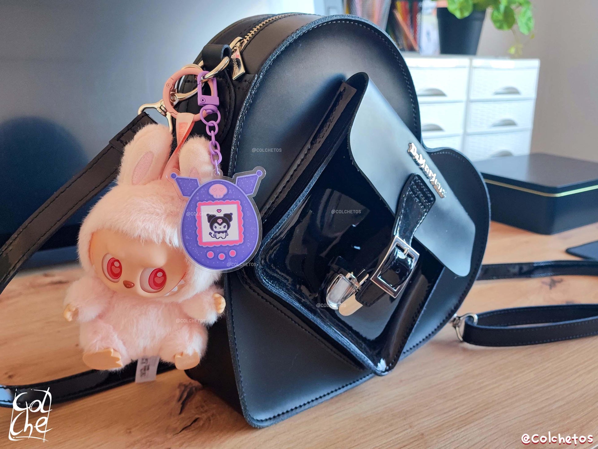 Tamagotchi Kuromi Acrylic Keychain - Kuromi Keychain - Kuromi Keyring - Soft Goth Gift - By Colchetos