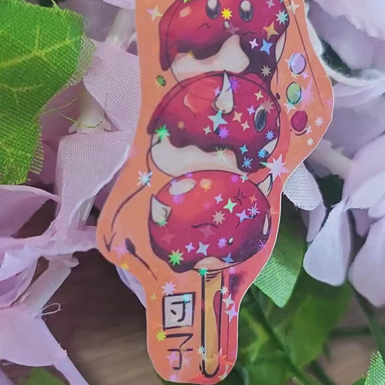 Dango Sticker - Asian Food Kawaii - Japanese Snack - Spooky Sticker Food - by Colchetos