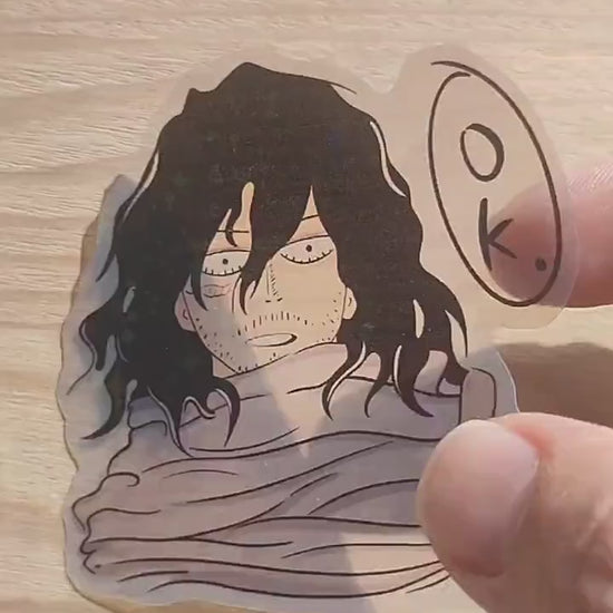 Shota Aizawa Sticker Premium Transparent Stars - My Hero Academia - Boku No Hero - by Colchetos