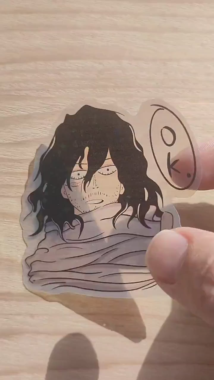 Shota Aizawa Sticker Premium Transparent Stars - My Hero Academia - Boku No Hero - by Colchetos
