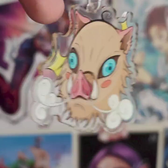 Inosuke Hashibira Acrylic Keychain - Demon Slayer - Kimetsu no Yaiba - by Colchetos