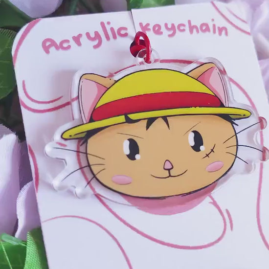 Luffy Cat - Mugiwacats - Monkey D. Luffy Mugiwara - One Piece - Anime Neko - by Colchetos