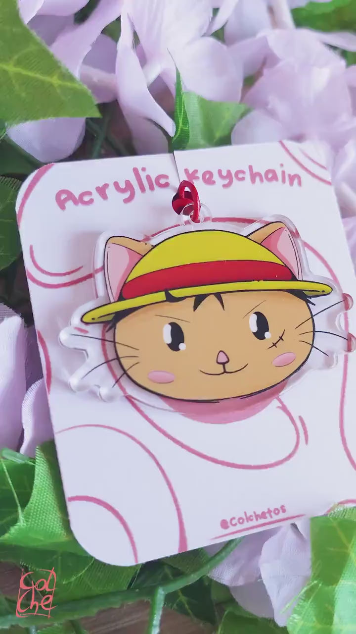 Luffy Cat - Mugiwacats - Monkey D. Luffy Mugiwara - One Piece - Anime Neko - by Colchetos